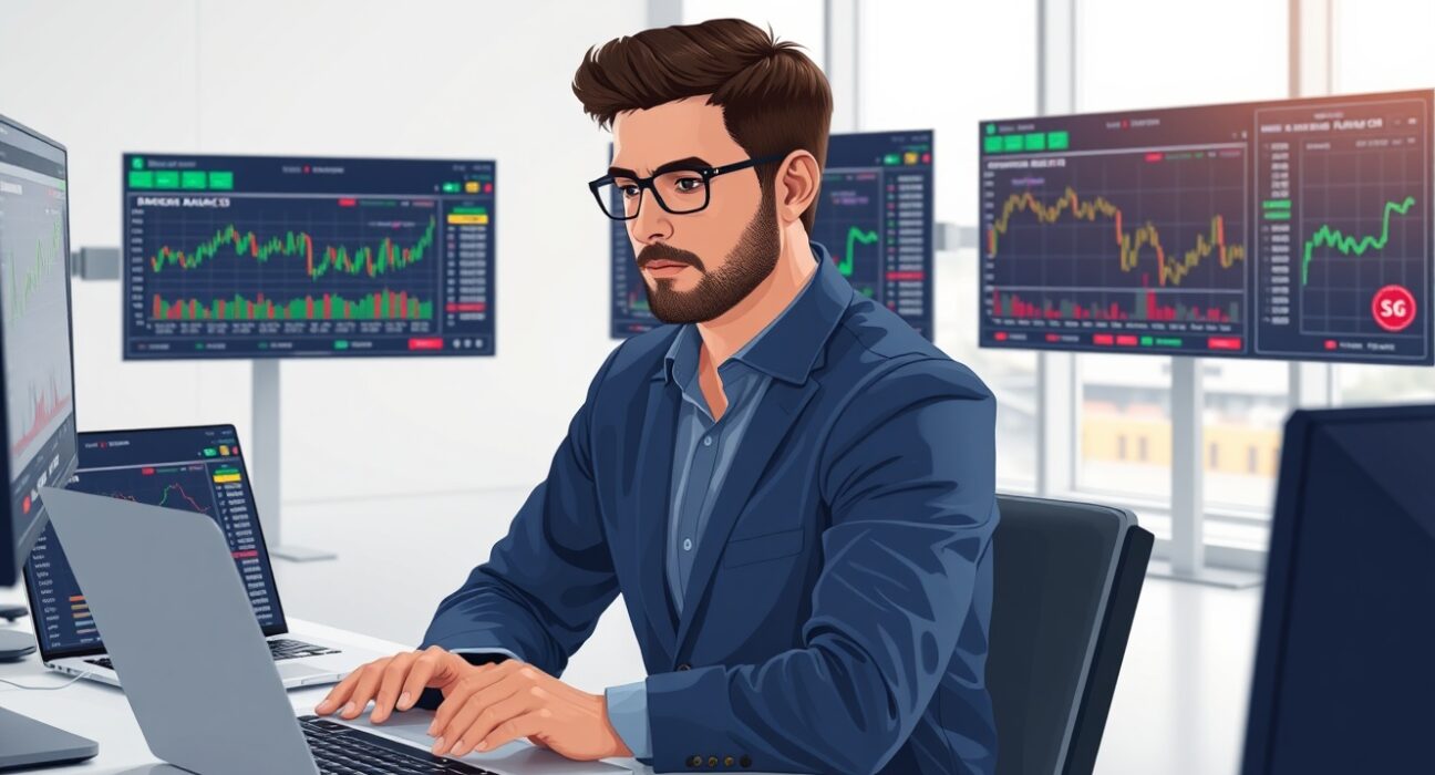 Financial analyst examining Binance stablecoin reserve data and cryptocurrency exchange liquidity trends