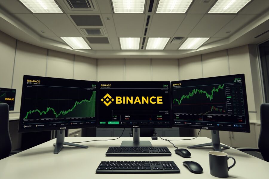 Binance trading platform showing tokenized stock charts for Nvidia and Tesla