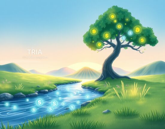 Binance exchange listing TRIA perpetual futures for cryptocurrency derivatives trading with 50x leverage options.