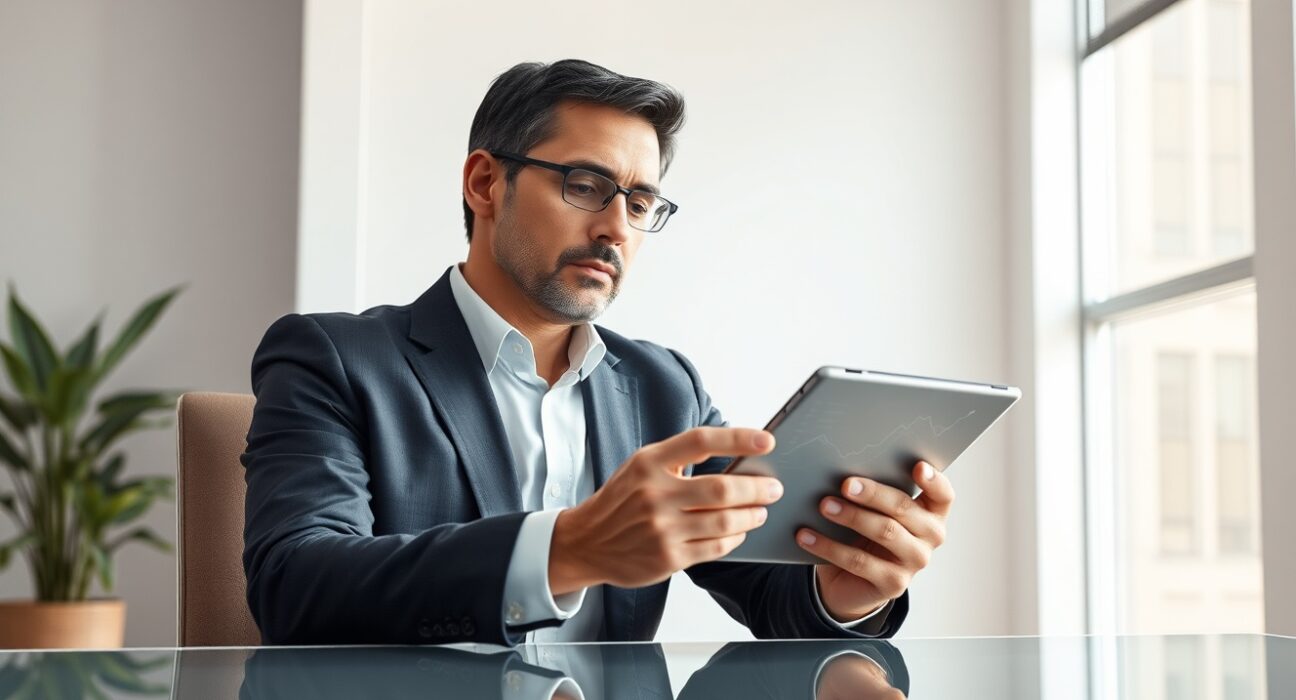 Binance.US executive analyzing data for strategic expansion into new crypto markets.