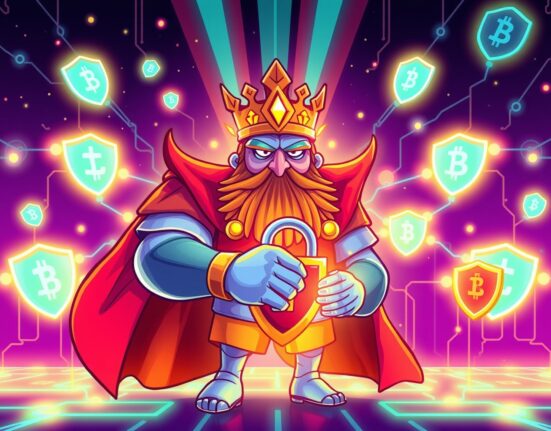 Binance validator securing the Sei network blockchain with protective shields