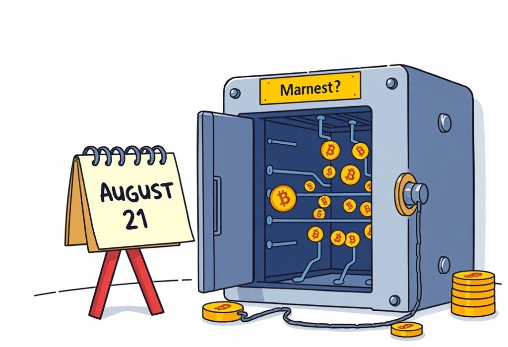 A cartoon illustration depicting a secure digital platform with a 'temporary pause' sign, symbolizing the Binance VIC suspension for a network upgrade.