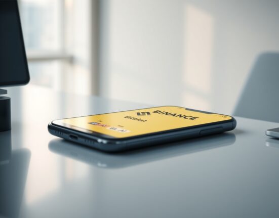 Binance Wallet smartphone interface showing token distribution for IN and BLUAI airdrop event