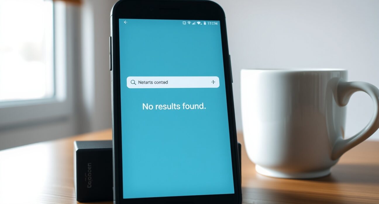 Smartphone showing Binance Wallet search with no results for a memecoin