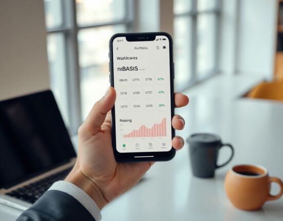 Smartphone displaying Binance Wallet with Plume vault dashboard showing tokenized fund investments