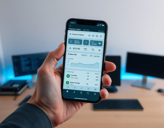 Binance Wallet prediction market service interface on smartphone showing decentralized betting platform