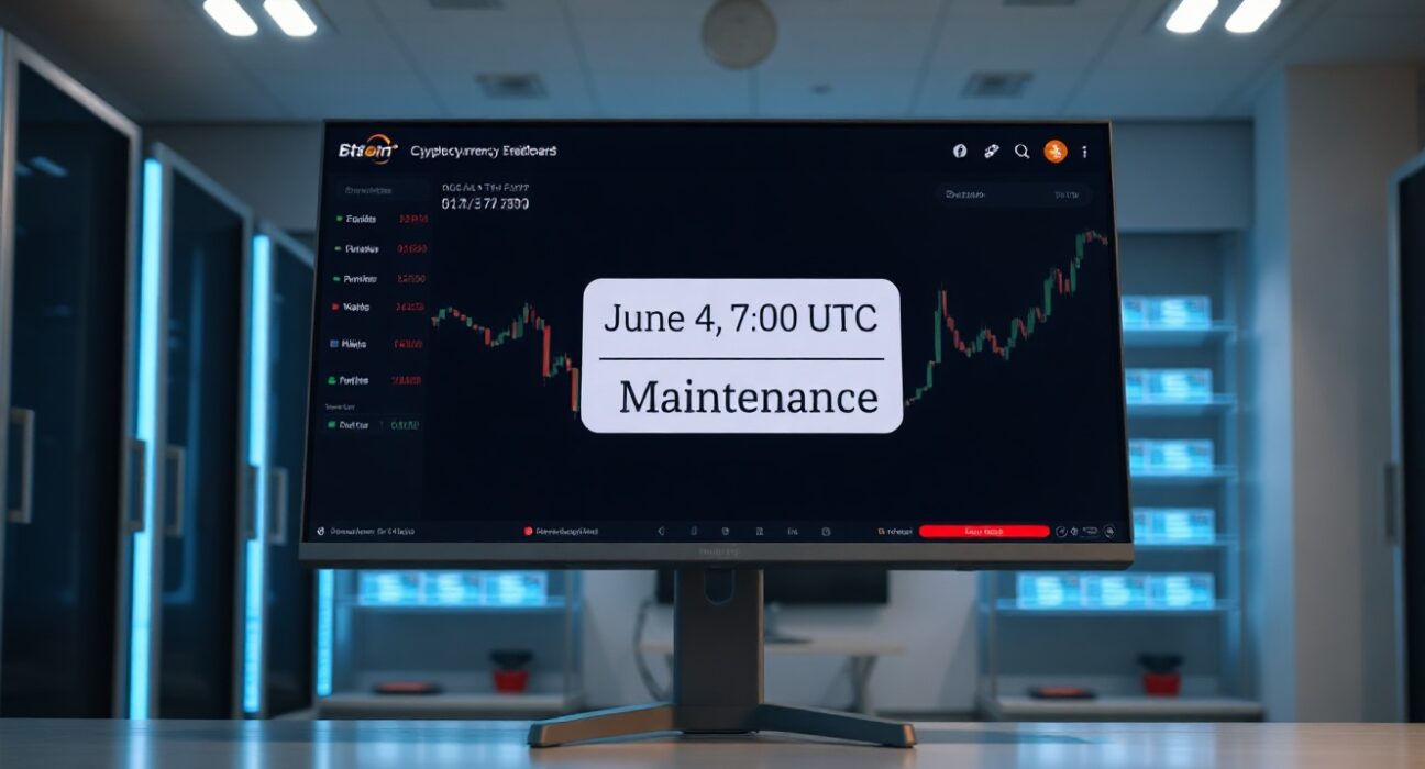 Binance Wallet dashboard showing scheduled maintenance countdown for June 4 prediction market upgrade