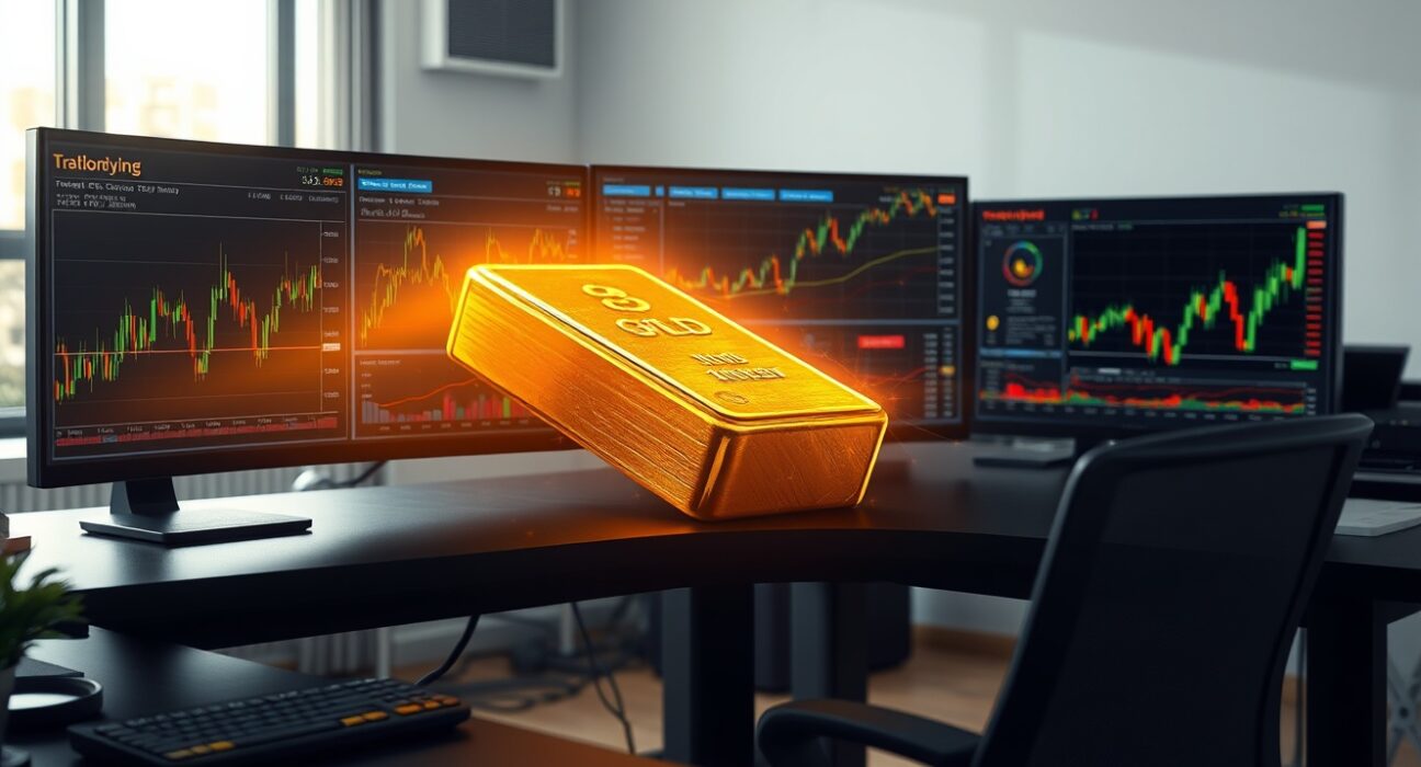 Binance XAUT futures trading interface showing gold-backed cryptocurrency market data visualization