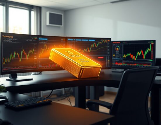 Binance XAUT futures trading interface showing gold-backed cryptocurrency market data visualization