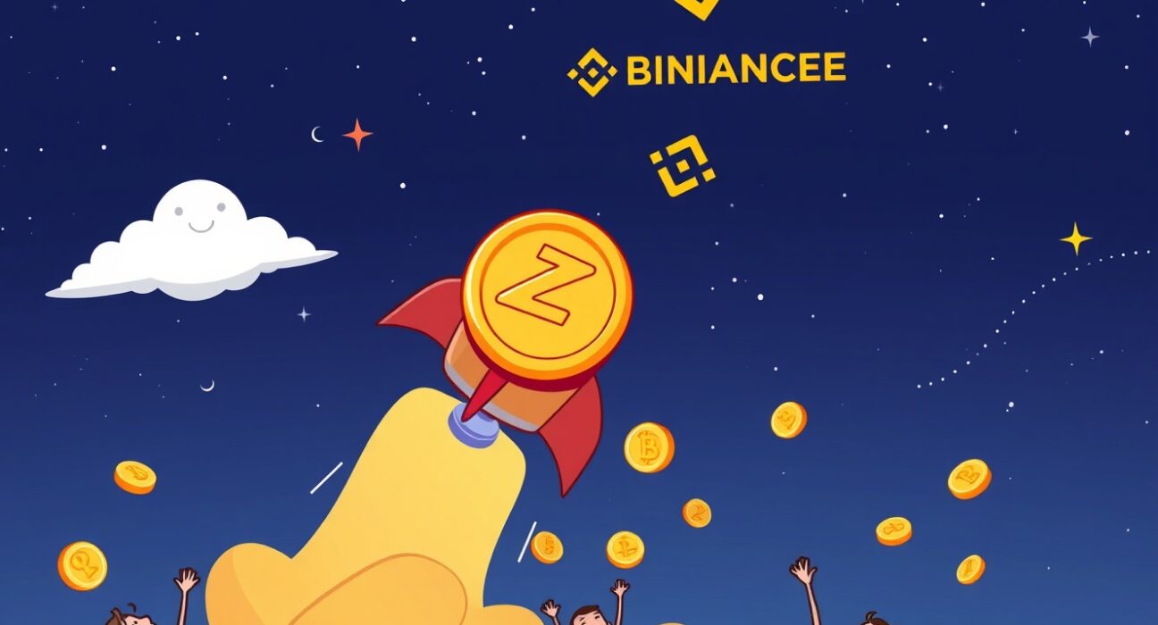 Cartoon showing the excitement around the upcoming Binance ZKC listing and hodler airdrop, symbolizing new opportunities for investors.