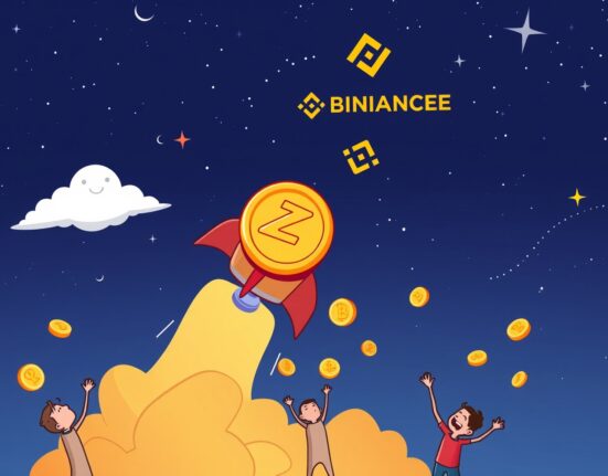 Cartoon showing the excitement around the upcoming Binance ZKC listing and hodler airdrop, symbolizing new opportunities for investors.