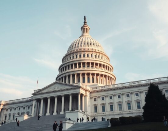 U.S. Capitol Building with clear sky, setting for Clarity Act negotiations