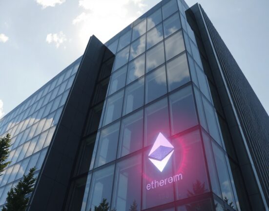 Corporate office building representing Bit Digital's institutional Ethereum investment