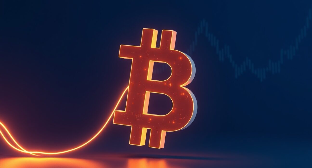 Bitcoin symbol representing potential market rebound and $75K price level analysis.