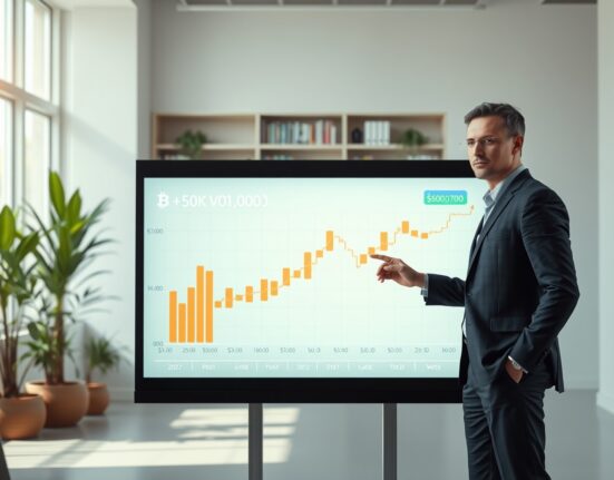Financial analyst examining Bitcoin accumulation data showing 850K BTC purchased in $60K-$70K price range