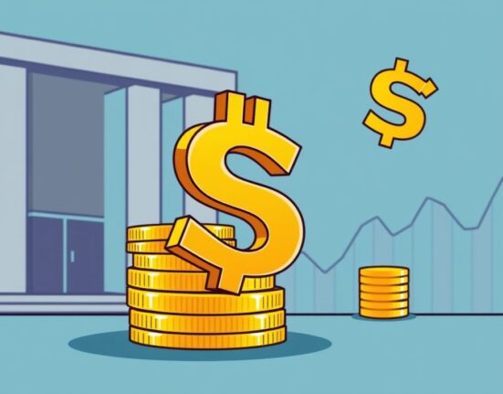 Cartoon illustration symbolizing the secure and innovative nature of Bitcoin-backed loans for institutional finance.