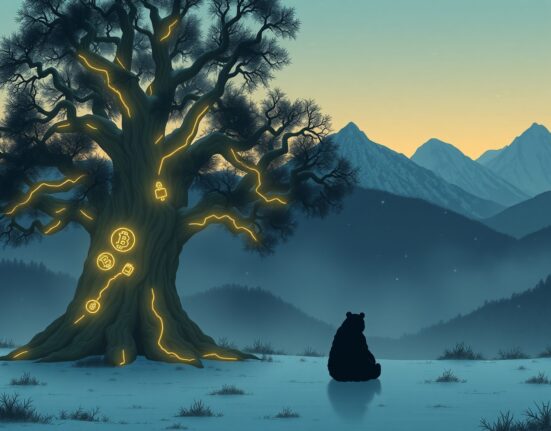 Bitcoin bear market analysis showing key technical indicators and price support levels