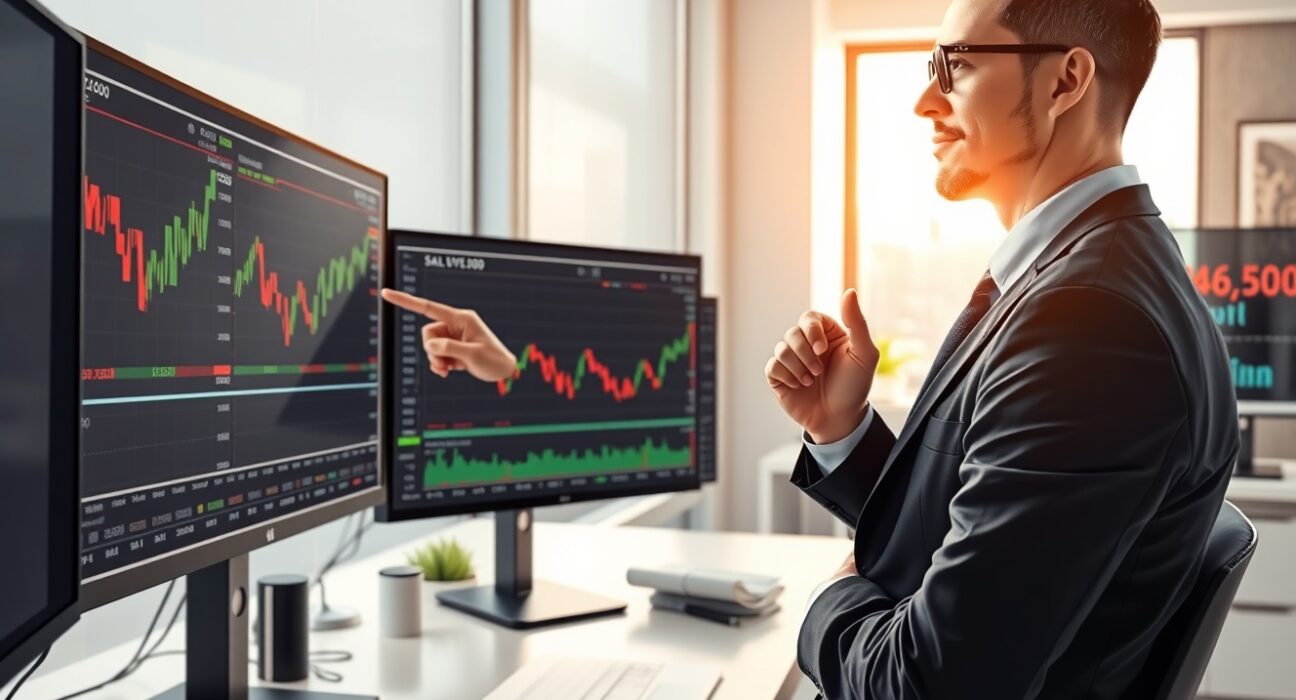 Financial analyst examining Bitcoin price charts showing key market levels and historical patterns