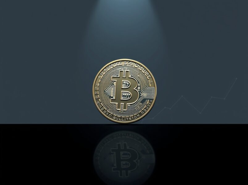 Bitcoin coin symbolizing bear-to-bull market shift with NRPL indicator recovery