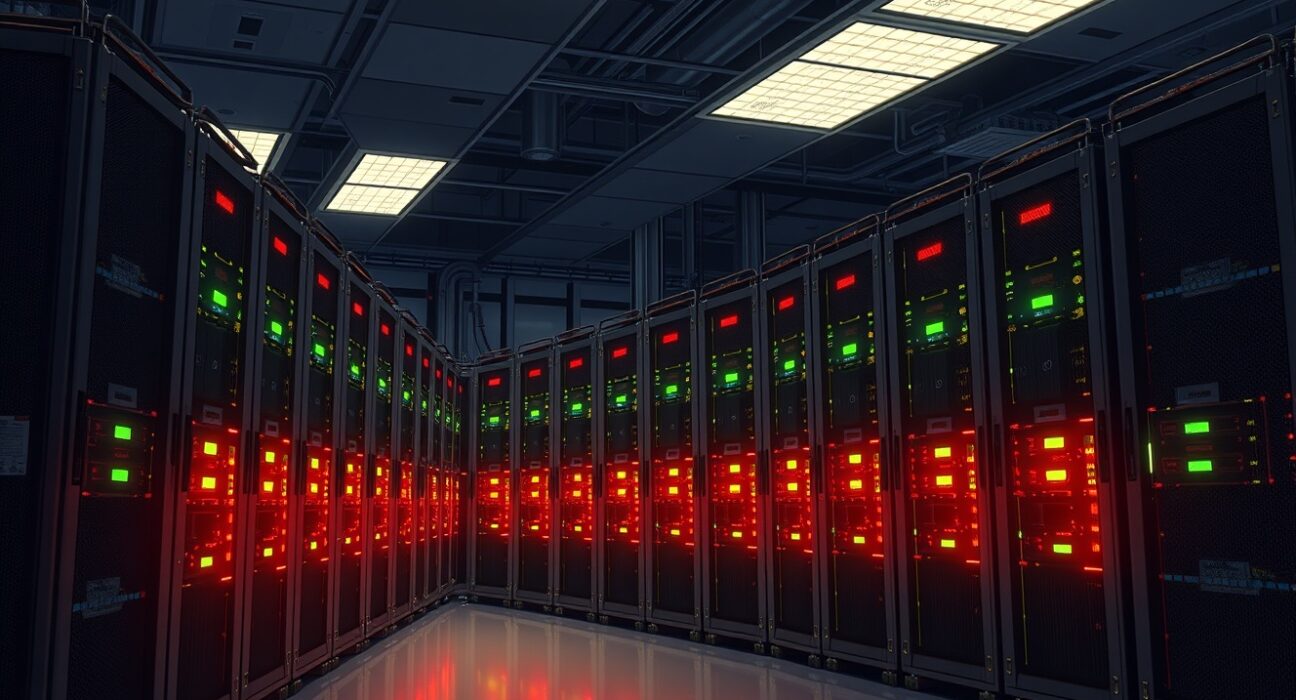 Industrial Bitcoin mining facility highlighting mining centralization concerns in cryptocurrency networks.