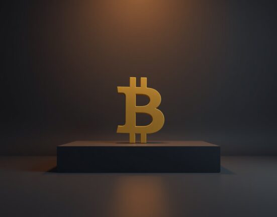 Bitcoin symbol representing market stabilization and bottoming signs amid macroeconomic uncertainty.