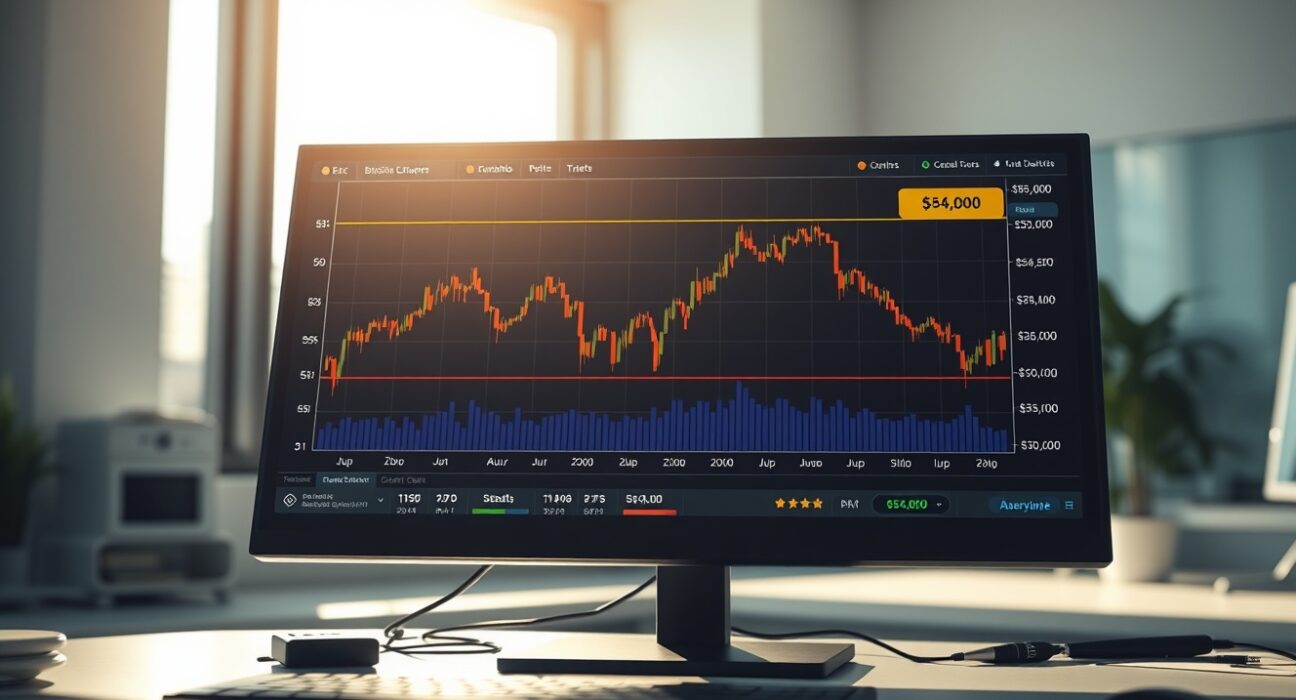 Bitcoin price analysis chart showing strategic investment opportunity below $54,000 threshold
