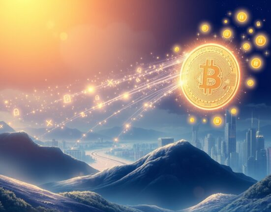 Conceptual visualization of Bitcoin capital transforming into privacy-focused cryptocurrency investments.