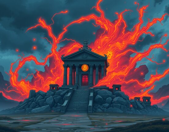 Bitcoin capitulation indicator signaling high volatility risk in cryptocurrency markets.