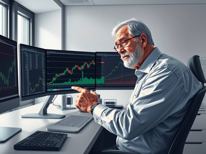 Veteran trader Peter Brandt analyzing Bitcoin price charts showing channel pattern for market volatility warning