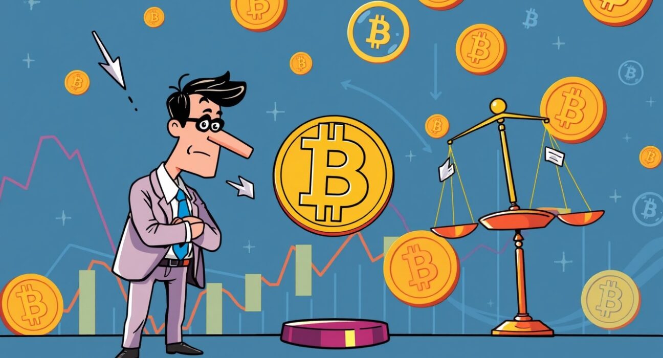 Bitcoin correction analysis showing divided market opinions with chart indicators and analyst perspectives