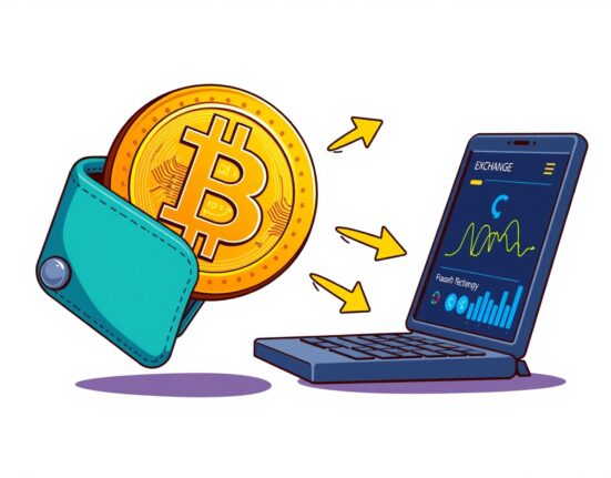 Bitcoin deposit movement from crypto wallet to exchange showing potential market selling pressure