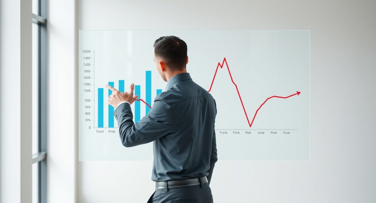 Analyst examining data visualization showing the correlation between Bitcoin ETF fund flows and the