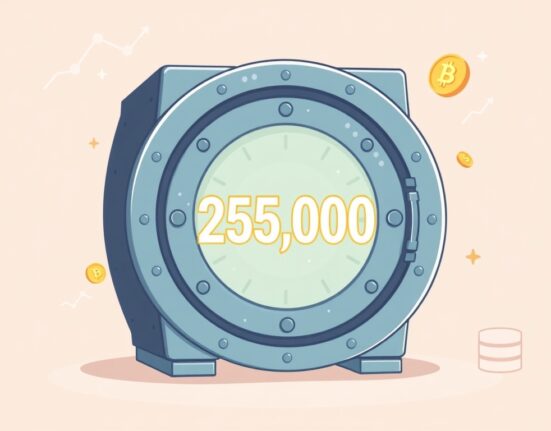 A cartoon illustration showing the significant increase in Bitcoin ETF options capacity, symbolizing expanded opportunities for institutional investors.