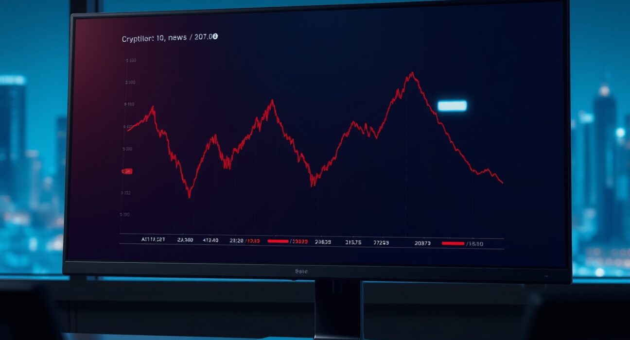 Analysis of the $171.4 million Bitcoin ETF outflow showing a declining trend on a financial chart.