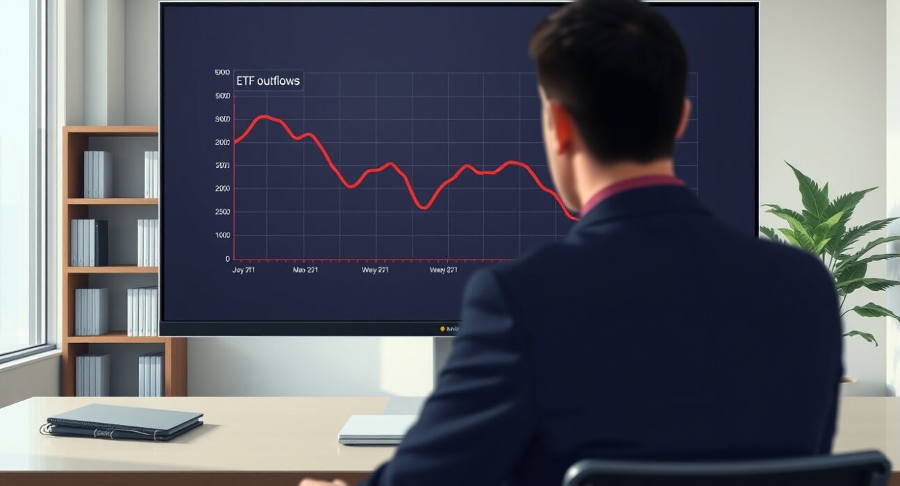 Analysis of Bitcoin ETF weekly outflows showing investor sentiment and market trends.