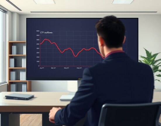 Analysis of Bitcoin ETF weekly outflows showing investor sentiment and market trends.