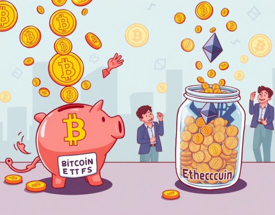 Bitcoin ETFs attracting massive investment inflows while money flows out of competing cryptocurrency funds