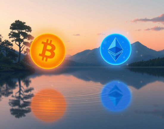 Bitcoin and Ethereum options markets showing declining volatility indicators reaching historic lows