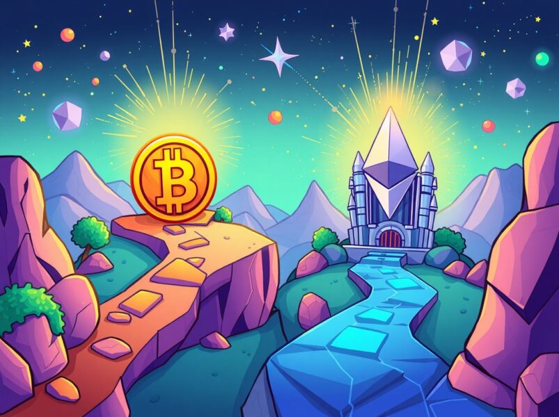 Bitcoin and Ethereum quantum resistance strategies illustrated as separate security paths