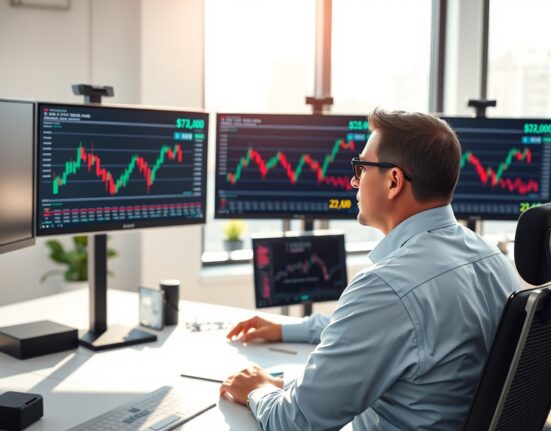 Financial analyst examining Bitcoin and Ethereum price charts showing key resistance levels for market structure shift