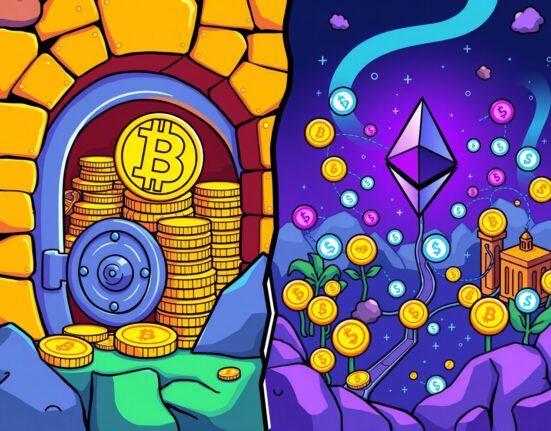 Bitcoin and Ethereum establishing separate monetary domains as distinct financial ecosystems