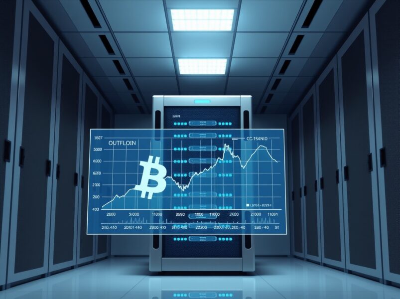 Secure institutional cold storage for Bitcoin representing the $1.68 billion exchange outflow.