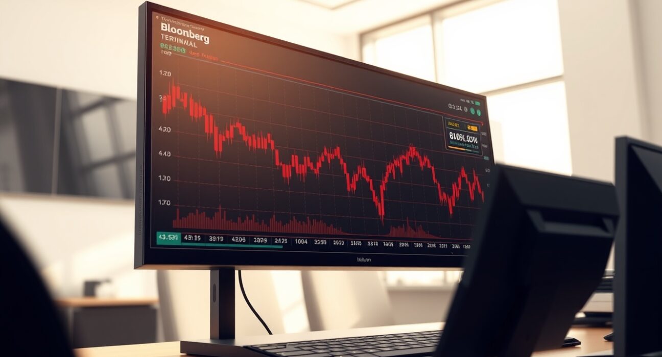 Analysis of Bitcoin futures market liquidations and price volatility on a trading terminal.