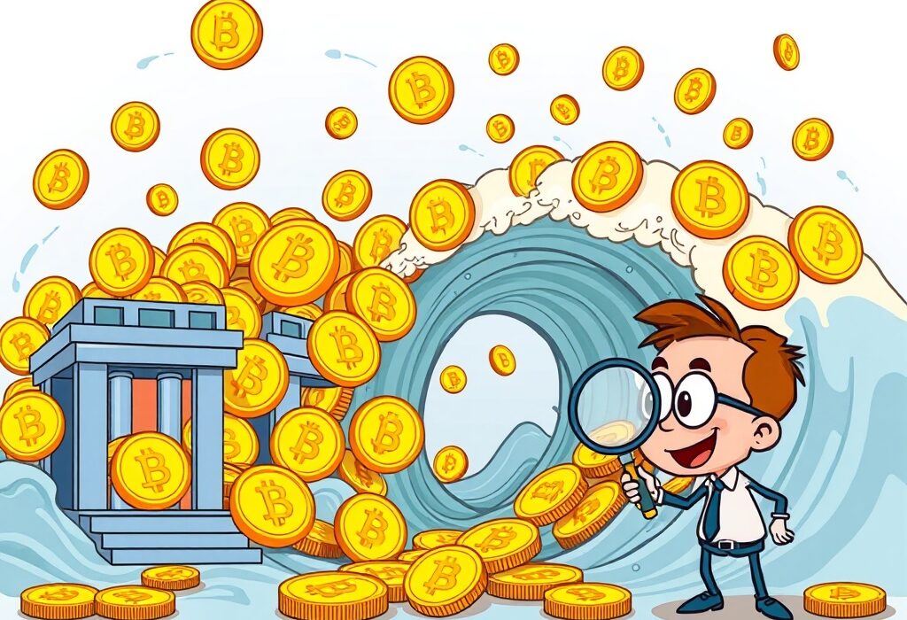 A visual representation of significant Bitcoin futures inflows, highlighting large institutional movements into major crypto exchanges.