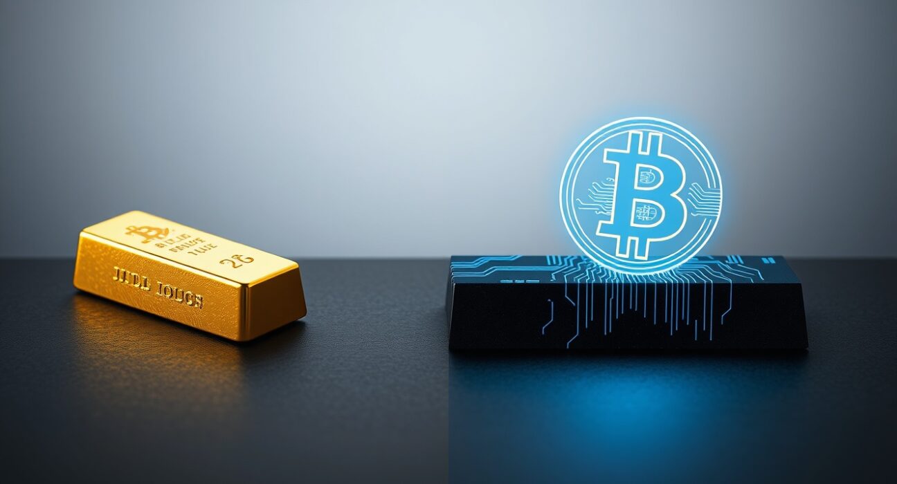 Analytical comparison of Bitcoin and gold as diverging investment assets in current markets.
