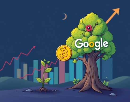 Bitcoin growth stage comparison showing digital currency evolution alongside established tech giants