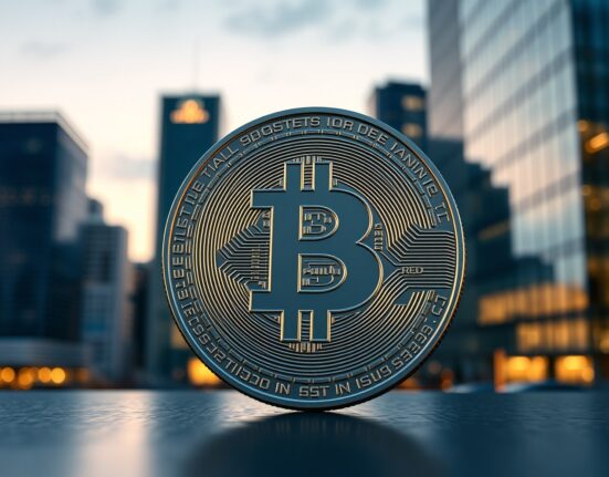 Bitcoin coin representing institutional asset maturity in modern financial markets