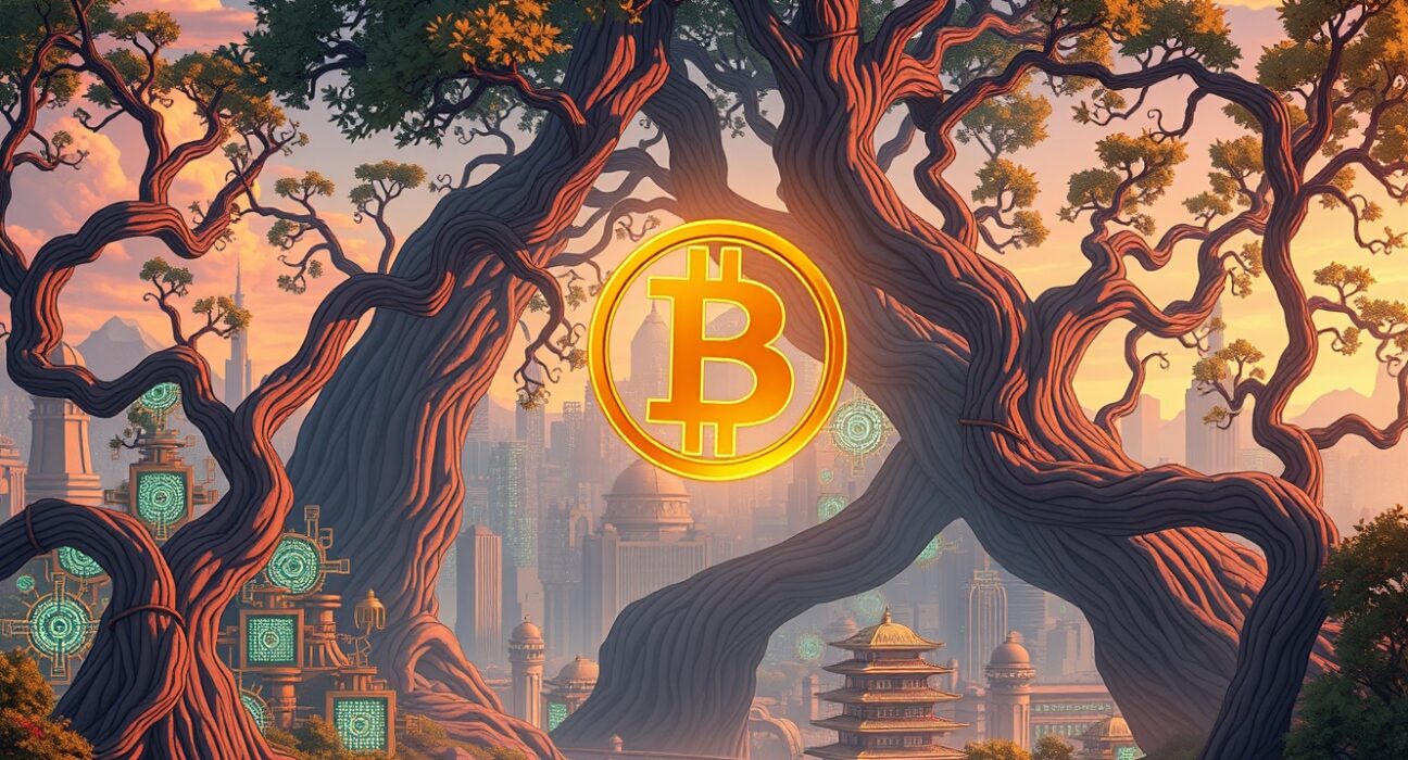 Cathie Wood's analysis of Bitcoin as a hedge against AI-driven deflation and financial system disruption.