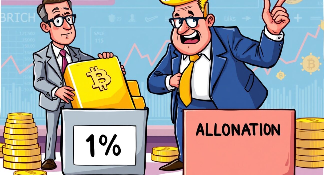Growing Bitcoin institutional allocation as investors move beyond traditional 1% limits