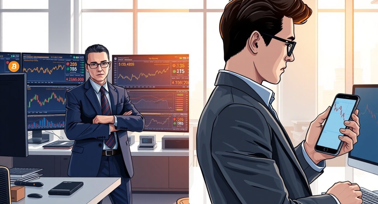 Institutional versus retail Bitcoin investment behavior showing market divergence in cryptocurrency trading